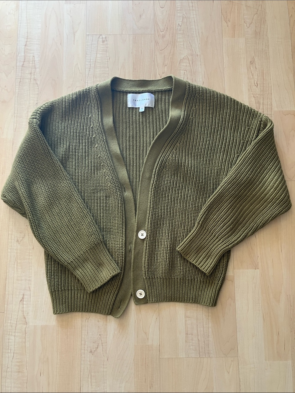 Tradlands Olive Green Shelter Cardigan